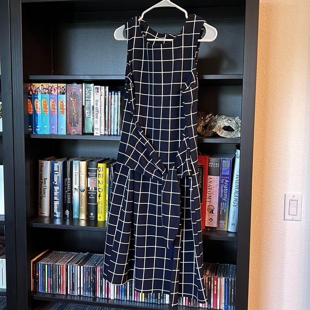 Wrapper Navy Printer Dress